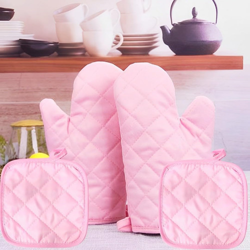 Pink oven gloves - pink, 1