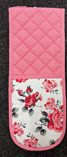 Quilted floral oven mitt - floral,