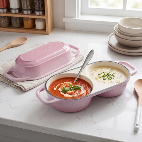 Enameled cast iron bread pot - enameled,