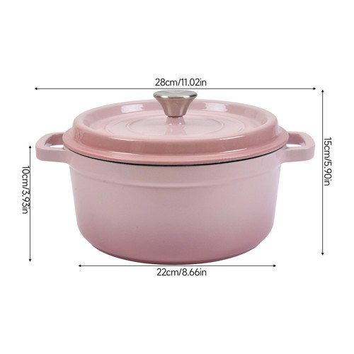 Enameled casserole dish pot - enameled,